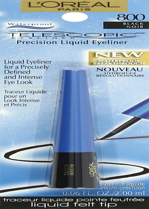 Telescopic Precision Liquid Waterproof Eyeliner, Black