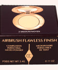 Charlotte Tilbury Mini Airbrush Flawless Finish Setting Pressed Compact Makeup Face Powder for Women - 2 Medium