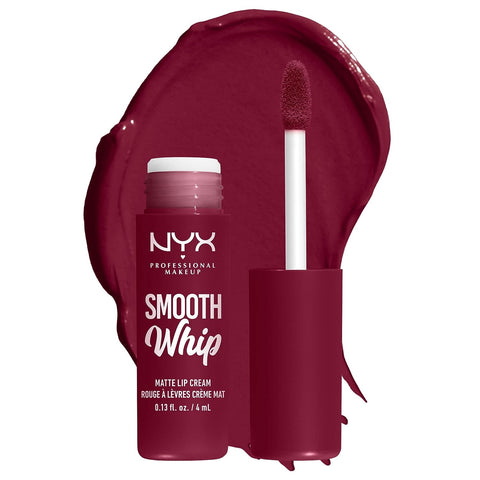 NYX PROFESSIONAL MAKEUP Smooth Whip Matte Lip Cream, Long Lasting, Moisturizing, Vegan Liquid Lipstick - Chocolate Mousse (Deep Red Brown)