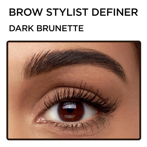 Makeup Brow Stylist Definer Waterproof Eyebrow Pencil, Ultra-Fine Mechanical Pencil, Draws Tiny Brow Hairs and Fills in Sparse Areas and Gaps, Dark Brunette, 0.003 Ounce (Pack of 1)