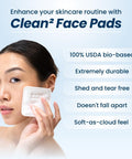 Clean Skin Club Clean² Pads 2.0 [NEW & IMPROVED EDGES] Guaranteed Not to Shed & Tear Face Pads, Unique Triple Layers, Textured & Ultra Soft Side, Organic Disposable Cotton, Pair with Makeup Remover