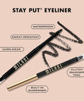 Milani Stay Put Eyeliner - after Dark (0.01 Ounce) Cruelty-Free Self-Sharpening Eye Pencil with Built-In Smudger - Line & Define Eyes with High Pigment Shades for Long-Lasting Wear