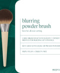 Ecotools Blurring Powder Makeup Brush, for Loose & Pressed Powder, Large Makeup Brush for All-Over Application, Fluffy, Synthetic Bristles, Eco Friendly, Cruelty-Free, & Vegan, 1 Count