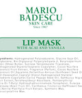 Mario Badescu Lip Mask, Overnight Lip Treatment Enriched with Skin Softening Coconut Oil and Hydrating Shea Butter