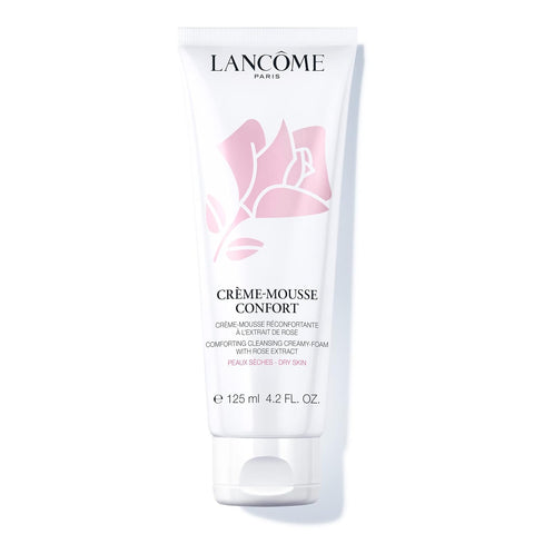 Lancôme Créme Mousse Confort Foaming Facial Cleanser - Comforting Cream Cleanser & Makeup Remover - with Rosehip Oil - 4.2 Fl Oz