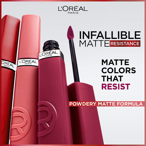 Infallible Matte Resistance Liquid Lipstick, up to 16 Hour Wear, Worth It Medium 635, 0.16 Fl Oz