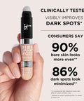 IT Cosmetics Bye Bye Dark Spots Concealer + Brightening Serum – 2% Niacinamide, Hyaluronic Acid & Caffeine - Medium Coverage, Natural Finish, All Skin Types - 0.22 Fl Oz