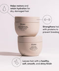 OUAI Fine to Medium Hair Treatment Masque - Hair Mask for Hair Repair, Hydration and Shine - with Shea Butter, Keratin and Panthenol - Paraben, Phthalate and Sulfate Free Hair Care (8 Fl Oz)