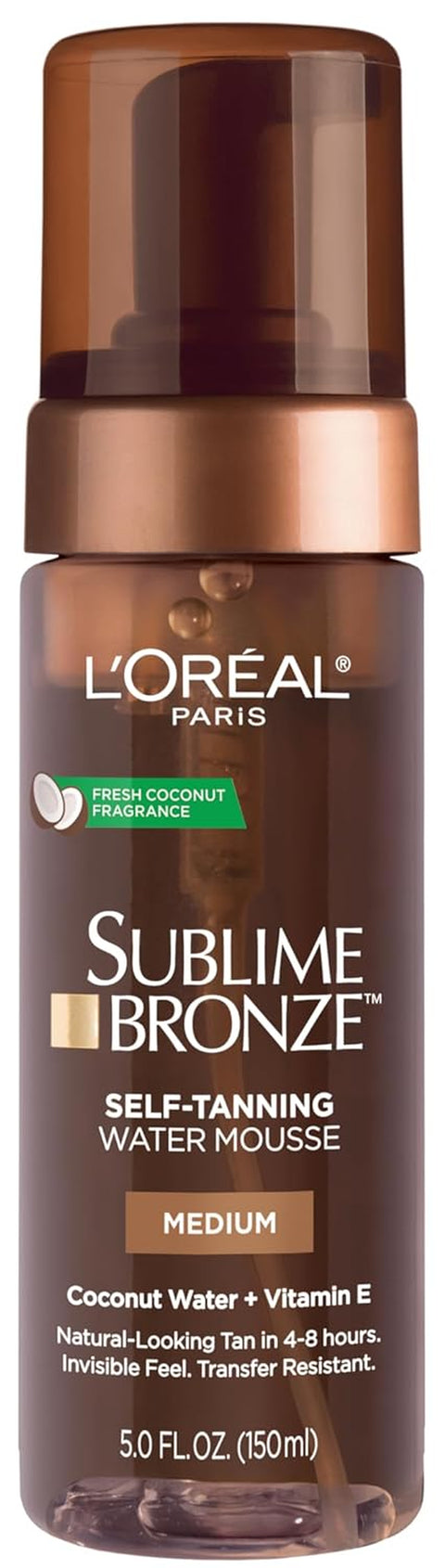 Sublime Bronze Self Tanning Water Mousse, Streak-Free Natural Looking Tan, 5 Fl. Oz