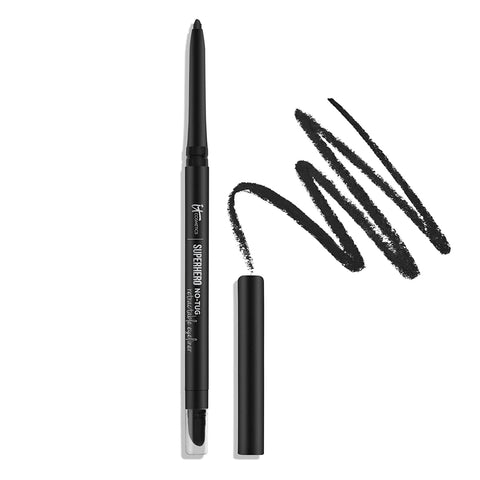 IT Cosmetics Superhero No-Tug Retractable Eyeliner - All-Day Wear, Waterproof Formula Won’T Smudge - with Avocado Oil, Chamomile Extract, Vitamin E & Carnauba Wax - 0.008 Oz