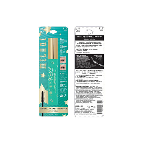 Milani Highly Rated Lash Extensions Tubing Mascara for Added Length and Lift - Black - as Seen on Tik Tok