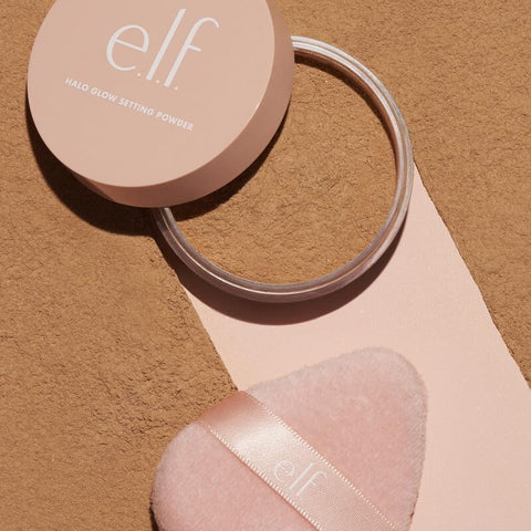 Halo Glow Powder Puff, Soft, Reusable Powder Puff for Applying Loose or Pressed Powders, Easily Conforms to the Face, Vegan & Cruelty-Free