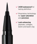 IT Cosmetics Superhero Liquid Eyeliner Pen, Black - 24-Hour Waterproof Formula Won’T Smudge or Fade - with Peptides, Collagen, Biotin & Kaolin Clay - 0.03 Fl Oz