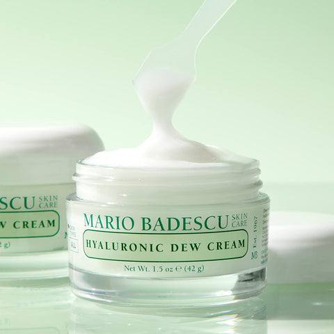 Mario Badescu Oil Free Hyaluronic Dew Cream | Hydrating Face Cream Formulated with Squalane for a Dewy Glow | 1.5 Oz