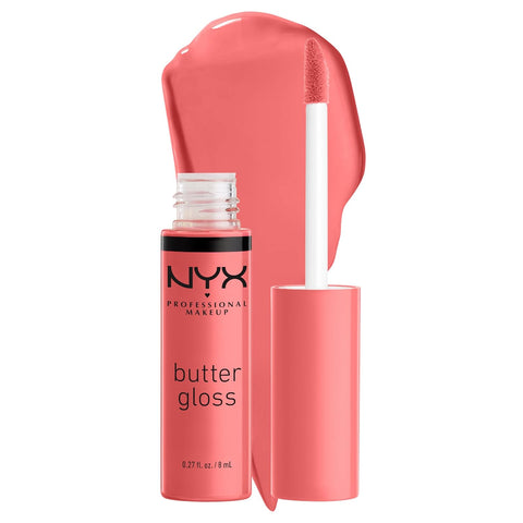 NYX PROFESSIONAL MAKEUP Butter Gloss, Non-Sticky Lip Gloss - Madeleine (Mid-Tone Nude)