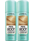 Hair Color Root Cover up Temporary Gray Concealer Spray Light Brown (Pack of 2) (Packaging May Vary)