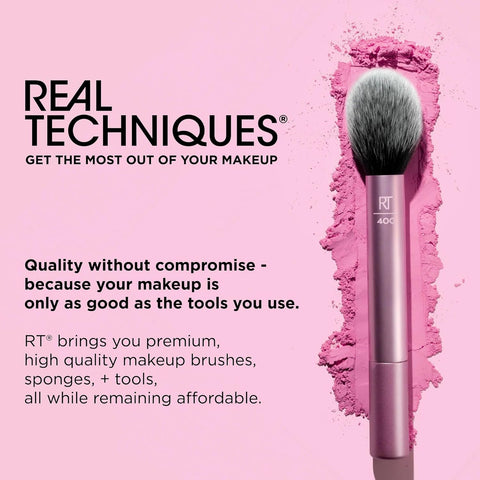 Real Techniques Makeup Brush Set with 2 Sponge Blenders, Multiuse Brushes, for Eyeshadow, Foundation, Blush, Highlighter, and Concealer, 6 Piece Makeup Brush Set