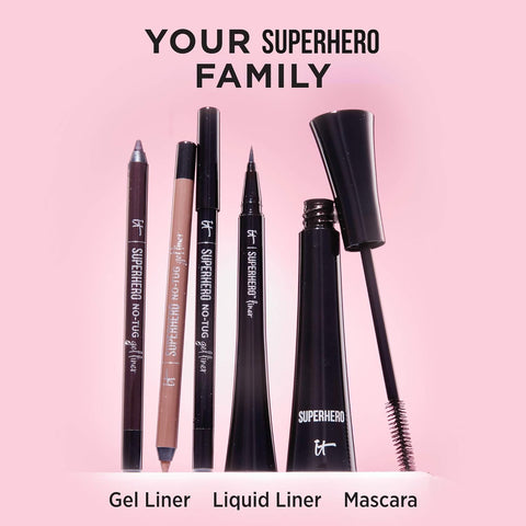 IT Cosmetics Superhero No-Tug Gel Eyeliner - Waterproof, Blendable Formula - All Day Wear - Sharpenable Eye Pencil - 0.042 Oz