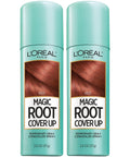 Hair Color Root Cover up Temporary Gray Concealer Spray Light Brown (Pack of 2) (Packaging May Vary)