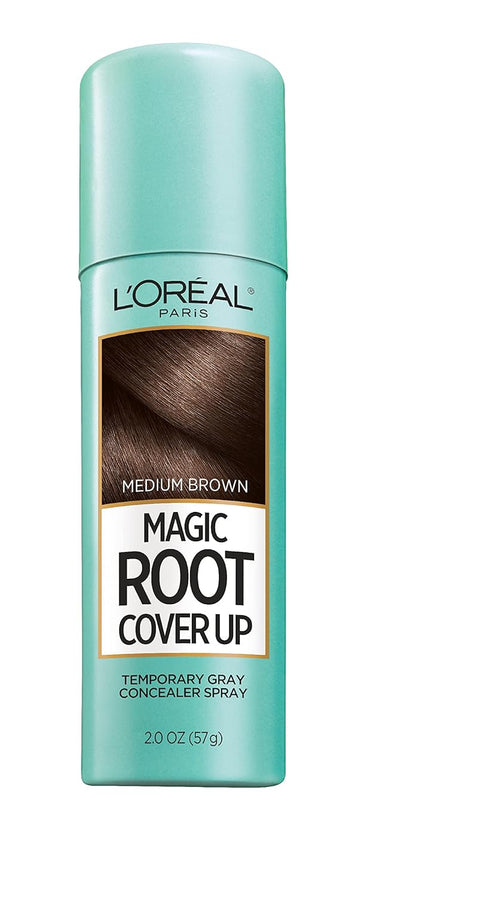 Hair Color Root Cover up Temporary Gray Concealer Spray Light Brown (Pack of 2) (Packaging May Vary)