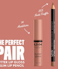 NYX PROFESSIONAL MAKEUP Butter Gloss, Non-Sticky Lip Gloss - Madeleine (Mid-Tone Nude)