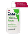 Cerave Hydrating Cream to Foam Cleanser | Makeup Remover Face Wash for Dry Skin | Foaming Facial Cleanser with Hyaluronic Acid | Normal to Dry Skin | Fragrance Free & Non Comedogenic | 19 Fluid Ounce