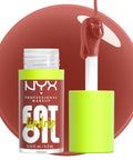 NYX PROFESSIONAL MAKEUP Fat Oil Lip Drip, Moisturizing, Shiny and Vegan Tinted Lip Gloss - Supermodel (Shimmering Magenta)