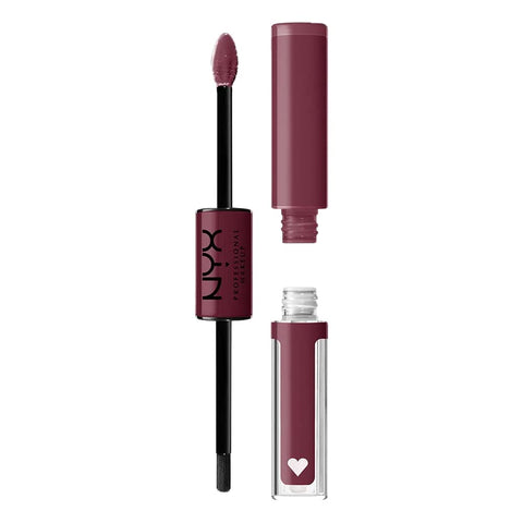 NYX PROFESSIONAL MAKEUP Shine Loud, Long-Lasting Liquid Lipstick with Clear Lip Gloss - Make It Work (Cool-Toned Plum)