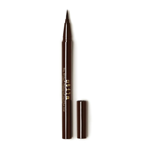 Stila Waterproof Liquid Eye Liner, Stay All Day Makeup with Fine Brush Tip Lasting Satin Finish, Smudge-Proof & Transfer-Resistant