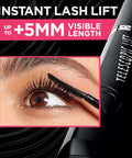 Telescopic Lift Mascara, Lengthening and Volumizing Eye Makeup, Lash Lift with up to 36HR Wear, Washable, Blackest Black, 0.33 Fl Oz