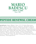 Mario Badescu Peptide Renewal Cream for Combination, Dry and Sensitive Skin | Anti-Aging Face Cream Formulated with Palmitoyl Tripeptide-1 & Sodium Hyaluronate | 1 Ounce