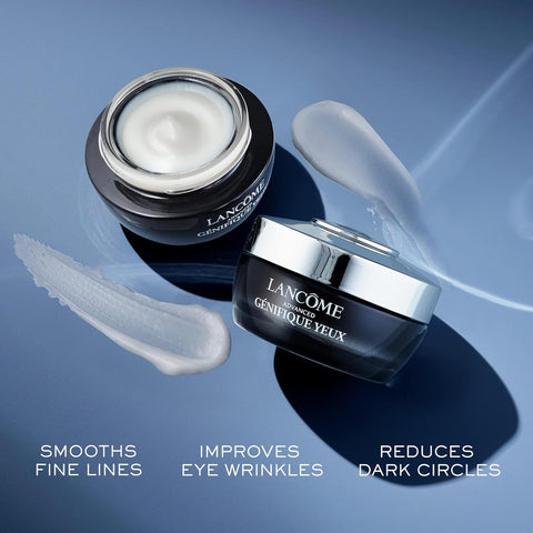 Lancôme Advanced Génifique Eye Cream - for Dark Circles & Fine Lines - with Bifidus Prebiotic, Hyaluronic Acid & Vitamin Cg - 0.5 Fl Oz