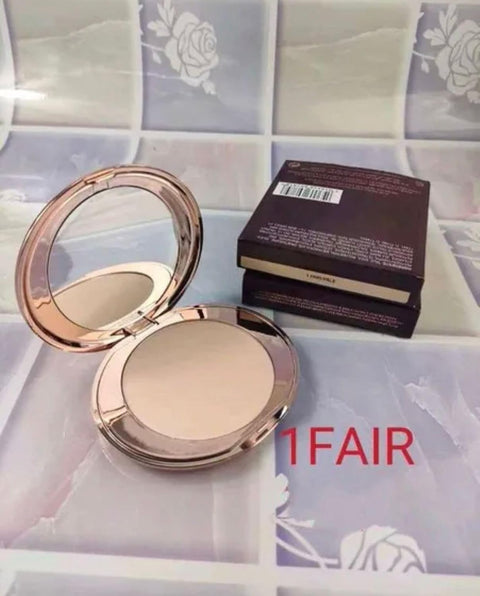 Charlotte Tilbury Mini Airbrush Flawless Finish Setting Pressed Compact Makeup Face Powder for Women - 2 Medium