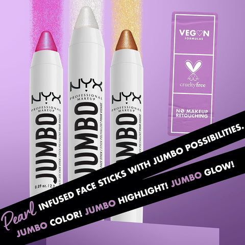 NYX PROFESSIONAL MAKEUP, Jumbo Multi-Use Face Highlighter Stick - Vanilla Ice Cream