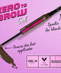 NYX PROFESSIONAL MAKEUP Zero to Brow, Longwear Eyebrow Gel, Espresso