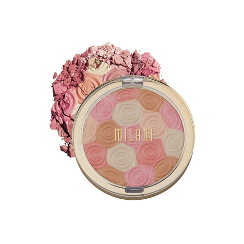 Milani Illuminating Face Powder - Amber Nectar (0.35 Ounce) Cruelty-Free Highlighter, Blush & Bronzer in One Compact to Shape, Contour & Highlight