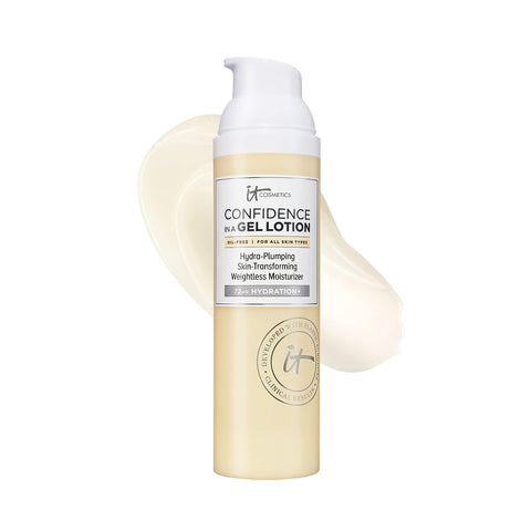 IT Cosmetics Confidence in a Gel Lotion - Oil-Free Face Moisturizer - Lightweight & Hydrating - with Ceramides - All Skin Types