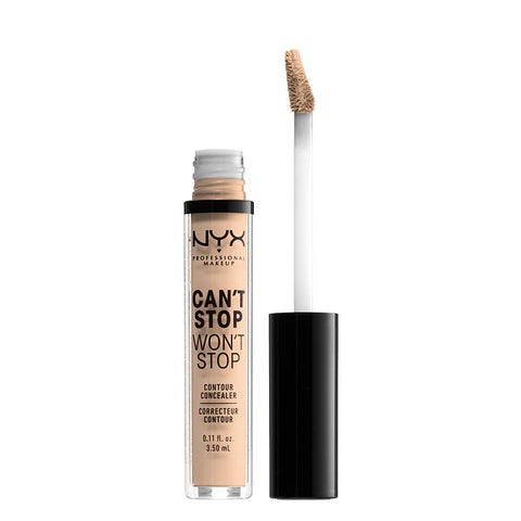 NYX PROFESSIONAL MAKEUP Can'T Stop Won'T Stop Contour Concealer, 24H Full Coverage Matte Finish - Natural