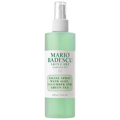 Mario Badescu Facial Spray with Aloe, Cucumber and Green Tea for All Skin Types, Face Mist That Hydrates & Invigorates