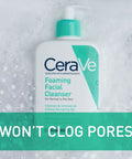 Cerave Foaming Facial Cleanser | Daily Face Wash for Oily Skin with Hyaluronic Acid, Ceramides, and Niacinamide| Fragrance Free | 16 Fluid Ounce