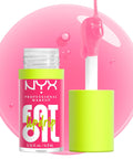 NYX PROFESSIONAL MAKEUP Fat Oil Lip Drip, Moisturizing, Shiny and Vegan Tinted Lip Gloss - Supermodel (Shimmering Magenta)