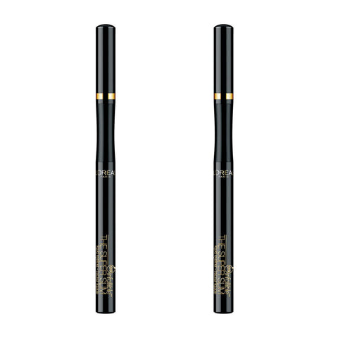 Makeup Infallible Super Slim Long-Lasting Liquid Eyeliner, Ultra-Fine Felt Tip, Quick Drying Formula, Glides on Smoothly, Brown, Pack of 2