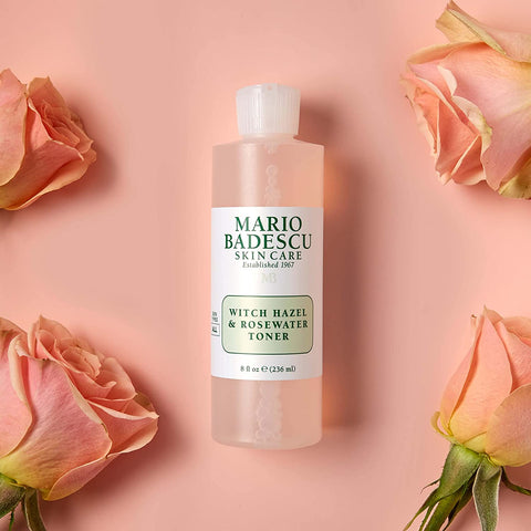 Mario Badescu Alcohol Free Witch Hazel Facial Toner for Aging Skin, Infused with Lavender/Rose Water and Aloe Vera, Face Toner for Combination or Dry Skin, 8 Fl Oz