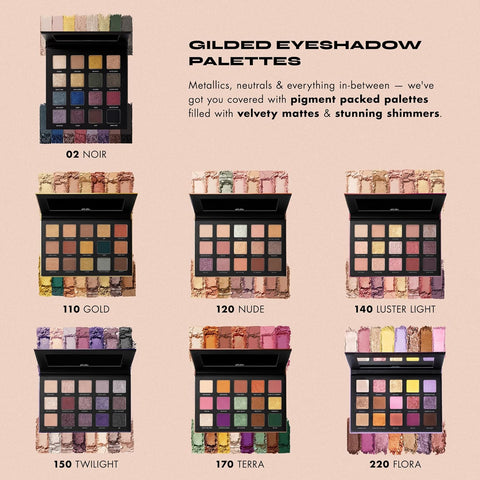 Milani Gilded Nude Hyper Pigmented Eyeshadow Palette - 15 Natural Looking Makeup Eyeshadow Colors for Your Everyday Look