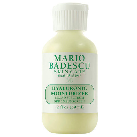 Mario Badescu Aloe, Hyaluronic and Collagen Face Moisturizer for Women and Men with Broad Spectrum SPF 15 Sunscreen, Daytime Moisturizer Face Cream, 2 Fl Oz