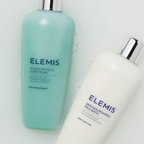 ELEMIS Aching Muscle Super Soak | Musclease Natural Foaming Bath Milk Warms, Recharges, and Energizes Tired, Overworked Muscles Post-Workout | 400 Ml