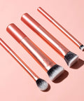 Real Techniques 4 Piece Face Base Makeup Brush Set, for Concealer, Foundation, Contour, & Setting Powder, Makeup Brushes for Blending & Buffing, & Sculpting, Travel Friendly, Gift Set, Cruelty-Free