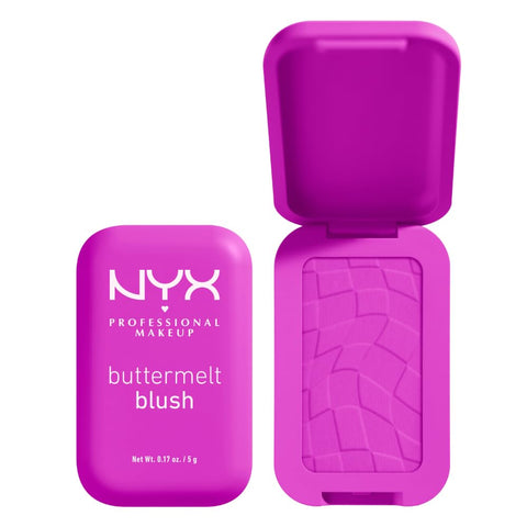 NYX PROFESSIONAL MAKEUP Buttermelt Powder Blush, Fade and Transfer-Resistant Blush, up to 12HR Make up Wear, Vegan Formula - Butta with Time