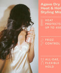 DAE Agave Dry Heat & Hold Styling Mist - Heat Protection, Controls Frizz, Softens Hair (5 Oz.)