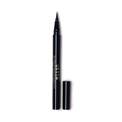 Stila Waterproof Liquid Eye Liner, Stay All Day Makeup with Fine Brush Tip Lasting Satin Finish, Smudge-Proof & Transfer-Resistant